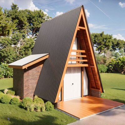 Home 6 Chale Suico A Frame De Madeira Kit Barato Casapinus 47M2