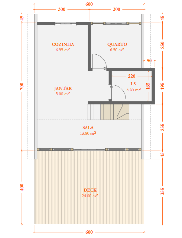 Chale-Suisso-De-Vidro-Com-Mezanino-Kit-Casa-Pinus-Planta-98M